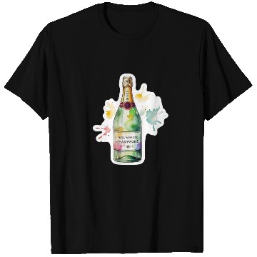 Discover Funny Will Work For Champagne Bubbly Wedding Bride T Shirts