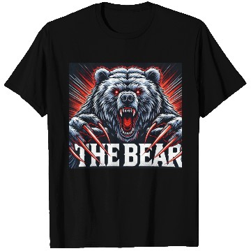 Discover Black White Illustrated The Bear T Shirts