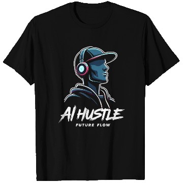 Discover AI Hustle – Futuristic Urban Flow Design T Shirts