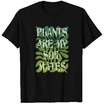 Discover Plants Are My Soulmates – Deep Green Leaf Print T Shirts