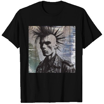 Discover punk on a grunge background T Shirts