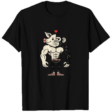 Discover Half Pig, Half Ape – Full Muscle Love T Shirts