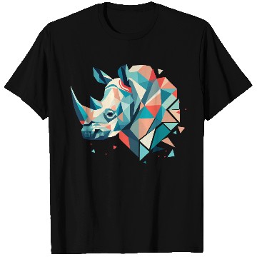 Discover Abstract Rhinoceros - Geometric Strength T Shirts