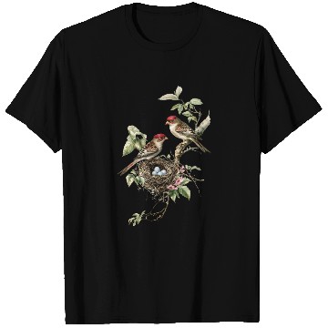 Discover Vintage Bird Nest Illustration T Shirts