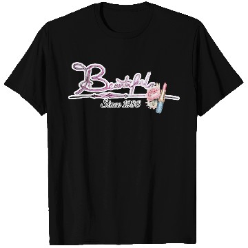 Discover Beautiful since 1986 birthday typography T Shirts