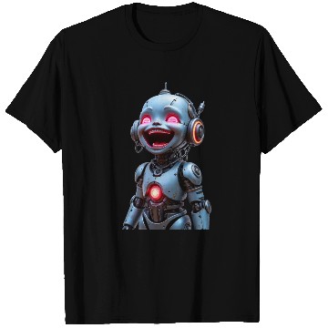 Discover Scrap Metal Robot Baby huge smile T Shirts