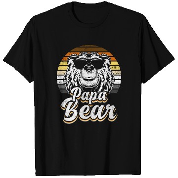 Discover Papa Bear Gay Pride Cool Bear Flag Retro Style T Shirts