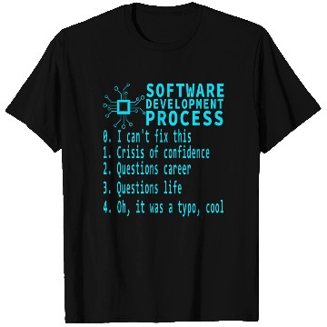 Discover Software Dev Process Debugging Existential Crisis T Shirts