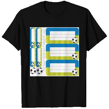 Discover DIY School Sticker Set - Soccer - Blue Green - 9 T Shirts