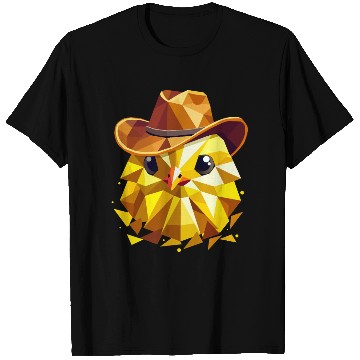 Discover Cute chick with a stylish cowboy hat T Shirts