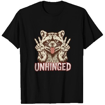 Discover Unhinged Raccoon Rock Hands – Funny Crazy Animal T Shirts