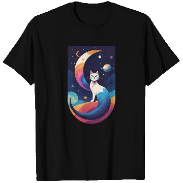 Discover Celestial Cosmic Cat T Shirts