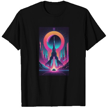 Discover Neon Horizon: The Future of Space Exploration T Shirts