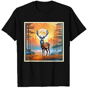 Discover Golden Deer Twilight Peak T Shirts