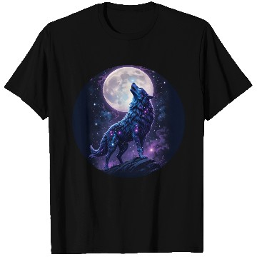 Discover Mystic Blue Wolf T Shirts