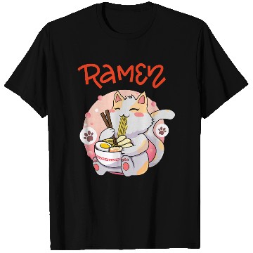 Discover Cute Cat Ramen - Japanese Anime Kawaii Kitty T Shirts
