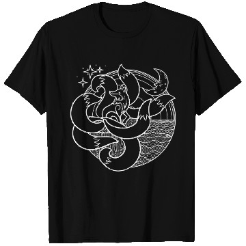 Discover 7 Tailed Fox - White 4 Black - DESIGN T Shirts
