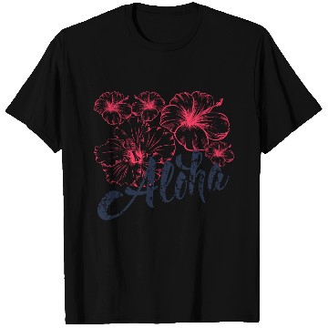 Discover Aloha Red Hibiscus Flower T Shirts