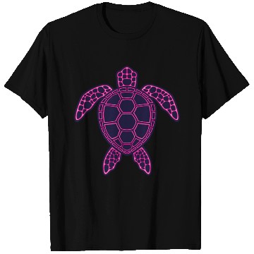 Discover Hot Pink Neon Lava Sea Turtle Design T Shirts
