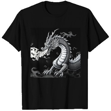 Discover A classic dragon breathing fire Merch T Shirts