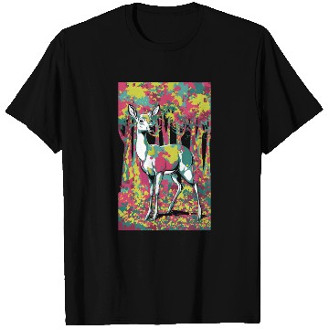 Discover Trippy camouflage deer in the forest T Shirts