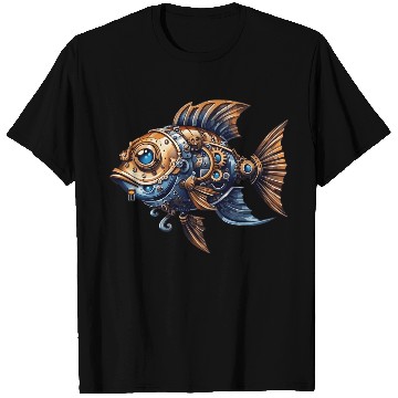 Discover Steampunk Fish Unique Fantasy Ocean T Shirts
