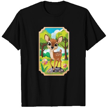 Discover Kids deer in the forest 1 T Shirts