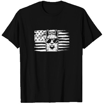 Discover Alpaca Llama US Flag Llama T Shirts