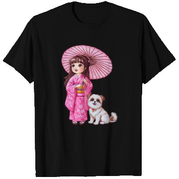 Discover Kimono Girl & Her Loyal Pup T Shirts