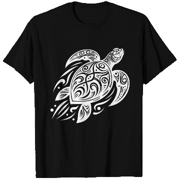 Discover Powerful Pacific Turtle Meets Tribal T Shirts