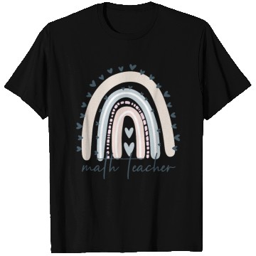 Discover Math Teacher with rainbow T Shirts