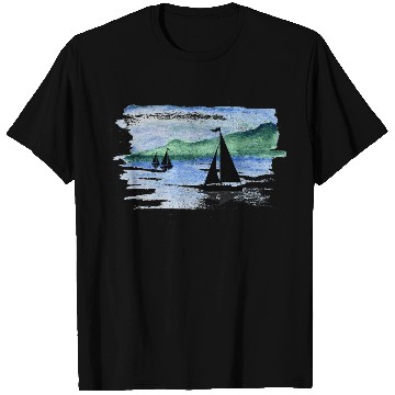 Discover Watercolor Boats T Shirts