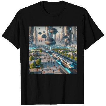 Discover Futuristic Cities & Vehicles T Shirts