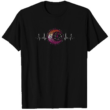 Discover Lesbian Heartbeat Celestial Moon Pride Aesthetic T Shirts