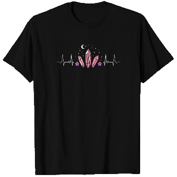 Discover Lesbian Heartbeat Crystals Moon Stars Pride T Shirts