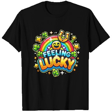 Discover Feeling Lucky - Vibrant Celebration Design T Shirts