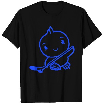 Discover Bird Playing Ice Hockey Sport Puck Stick Hobby T Shirts
