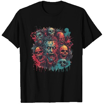 Discover Haunted Horror Faces – Creepy Skull Art T Shirts