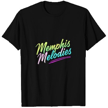 Discover Memphis Melodies Pastel Vibrant Typography Art T Shirts