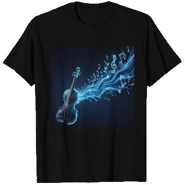 Discover Neon Blue Violin T Shirts