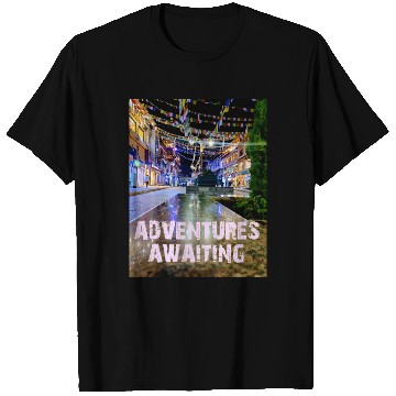 Discover ADVENTURES AWAITING T Shirts