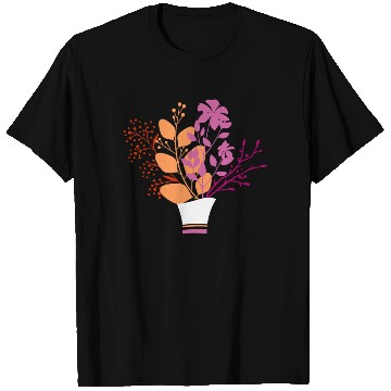 Discover Elegant Floral Lesbian Pride Bouquet T Shirts