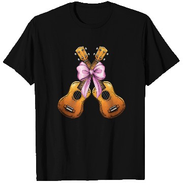 Discover Coquette Bow Ukulele Guitar Uke Girl Mom Pink T Shirts
