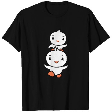 Discover 2 Ducks Dad Baby Child Piggyback Run Head Funny T Shirts