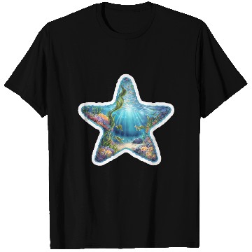 Discover Vibrant Starfish Illustration T Shirts