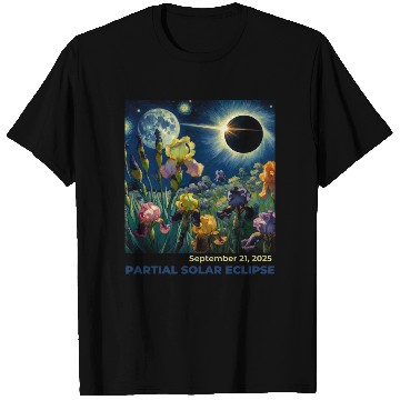 Discover Partial Solar Eclipse Cosmic Floral Night on T Shirts