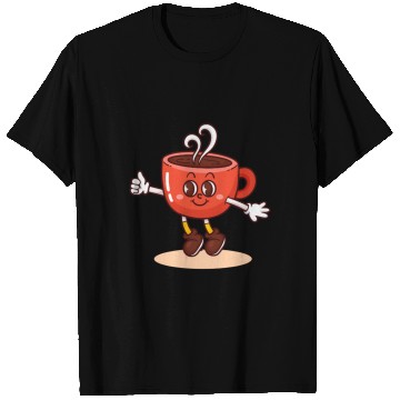 Discover Whimsical Coffee Cup Character T Shirts