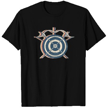 Discover Archery Archer Bow and Arrow Retro Line Art T Shirts