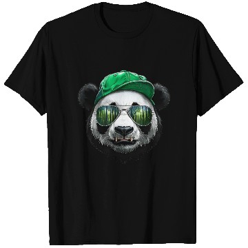 Discover Panda Wearing A Baseball Cap T Shirts
