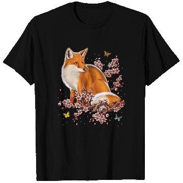 Discover Fox Cherry Blossom T Shirts